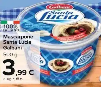 Carrefour Market Mascarpone Santa Lucia Galbani 500 g offerta