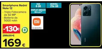 Carrefour Smartphone Redmi Note 12 offerta