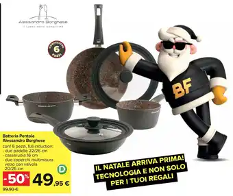 Carrefour Batteria Pentole Alessandro Borghese offerta