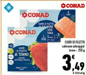 Conad Superstore Conad - Cuori Di Filetto Di Tonno 250 G(ml) offerta