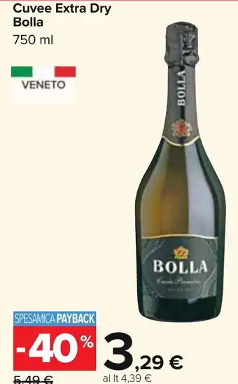 Carrefour Cuvee Extra Dry Bolla 750 ml offerta