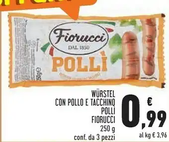 Conad Superstore Fiorucci Wurstel Con Pollo E Tacchino offerta