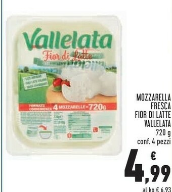 Conad Superstore Vallelata Mozzarella Fresca Fior Di Latte offerta
