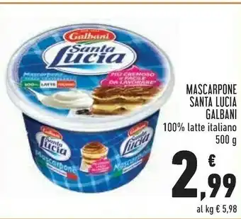Conad Superstore Galbani Mascarpone Santa Lucia 500 G(ml) offerta