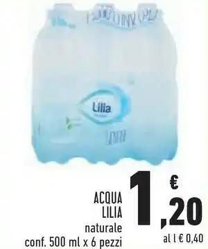 Conad Superstore Lilia - Acqua Minerale Naturale 500 G(ml) offerta