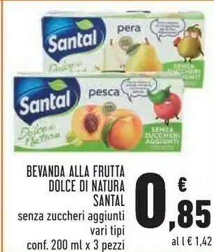 Conad Superstore Santal Bevanda Alla Frutta Dolce Di Natura offerta