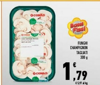 Conad Conad Funghi Champignon Tagliati offerta