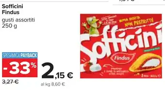 Carrefour Sofficini Findus gusti assortiti 250 g offerta