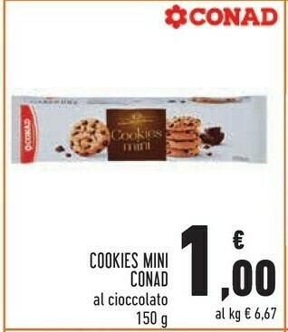 Conad Conad Cookies Mini offerta