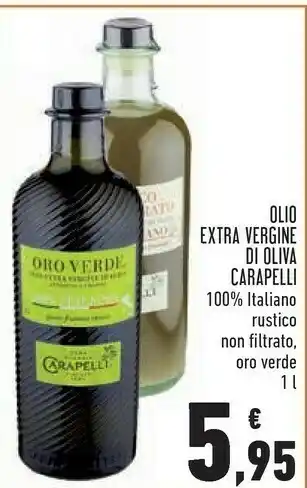 Conad Carapelli Olio Extra Vergine Di Oliva 100% Oro Verde Italiano 1000 G(ml) offerta