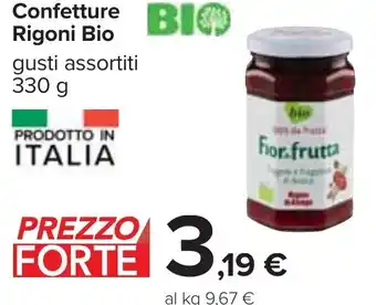 Carrefour Confetture BI Rigoni Bio gusti assortiti 330 g offerta