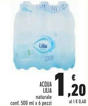 Conad Lilia - Acqua Minerale Naturale 500 G(ml) offerta