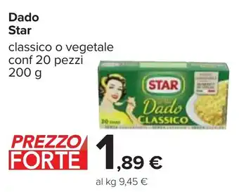 Carrefour Dado Star classico o vegetale conf 20 pezzi 200 g offerta