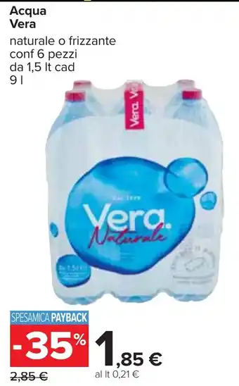 Carrefour Acqua Vera 9 l offerta