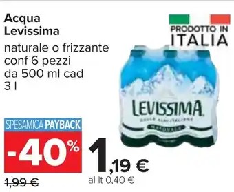 Carrefour Acqua Levissima 3 l offerta