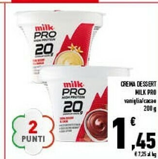 Conad Milk - Crema Dessert Al Cacao Pro High Protein 200 G(ml) offerta