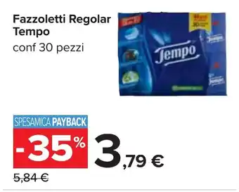 Carrefour Fazzoletti Regolar Tempo conf 30 pezzi offerta