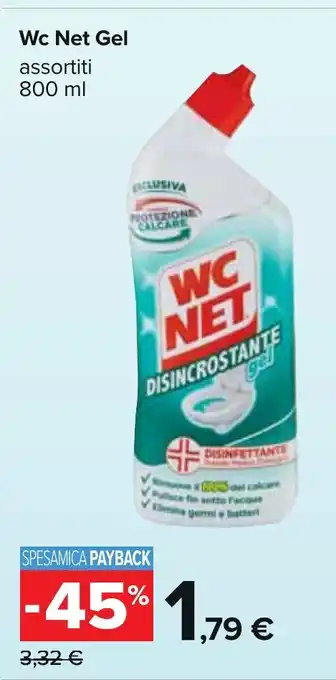 Carrefour Wc Net Gel assortiti 800 ml offerta