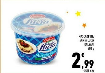 Conad Galbani Mascarpone Santa Lucia 500 G(ml) offerta