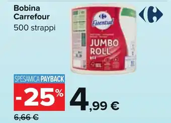 Carrefour Bobina Carrefour 500 strappi offerta