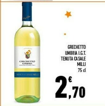 Conad Tenuta Casale Milli Grechetto Umbria IGT 750 Ml offerta