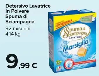 Carrefour Detersivo Lavatrice In Polvere Spuma di Sciampagna 92 misurini 4,14 kg offerta