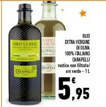 Conad Carapelli Olio Extra Vergine Di Oliva Non Filtrato 100% Italiano offerta