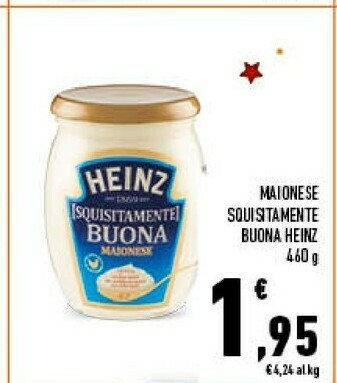 Conad Heinz Maionese Squisitamente Buona 460 G(ml) offerta