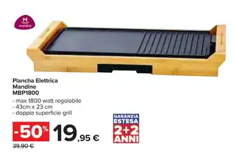 Carrefour Plancha Elettrica Mandine MBP1800 offerta