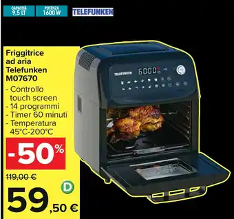 Carrefour Friggitrice ad aria Telefunken M07670 offerta