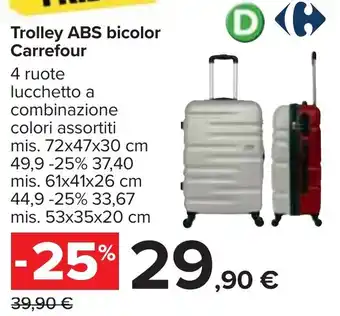 Carrefour Trolley ABS bicolor Carrefour offerta