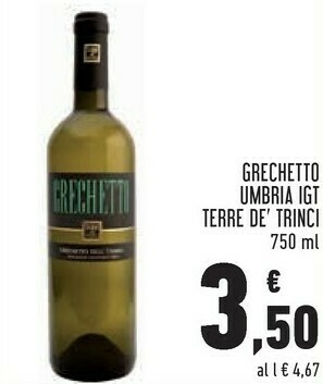 Conad Terre De Trinci Grechetto Umbria IGT 750 Ml offerta