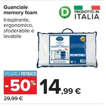 Carrefour Guanciale memory foam offerta