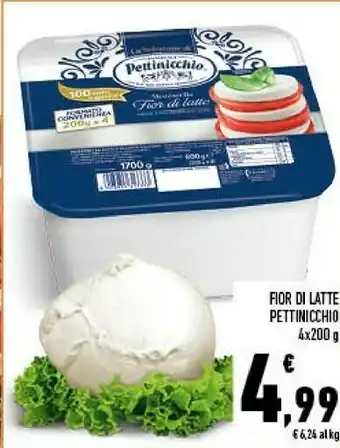 Conad Pettinicchio Mozzarella Fior Di Latte 800 G(ml) offerta