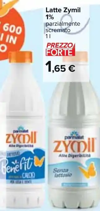 Carrefour Latte Zymil parzialmente scremato 1 l offerta