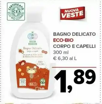 Todis Gently Bagno Delicato Eco-bio Corpo E Capelli 300 Ml offerta