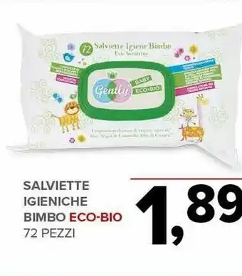 Todis Gently Salviette Igieniche Bimbo Eco-bio 72 Pezzi offerta