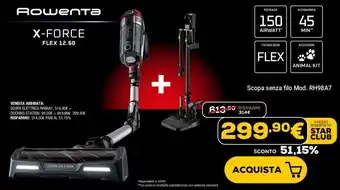 Euronics Rowenta SCOPA ELETTRICA + Scopa senza filo offerta