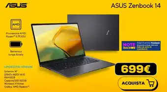 Euronics ASUS Zenbook 14 offerta