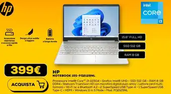 Euronics hp NOTEBOOK 15S-FQ2129NL offerta