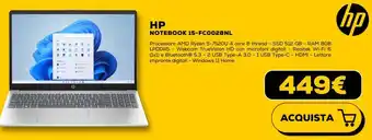 Euronics HP NOTEBOOK 15-FC0028NL offerta