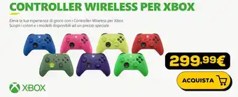 Euronics CONTROLLER WIRELESS PER XBOX offerta