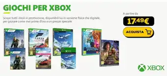 Euronics GIOCHI PER XBOX offerta