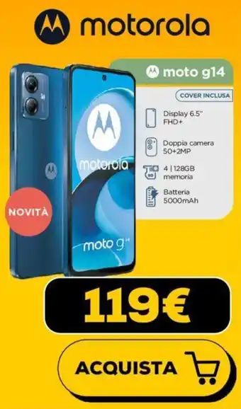 Euronics motorola moto g14 offerta