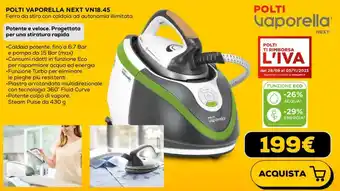 Euronics POLTI VAPORELLA NEXT VN18.45 offerta
