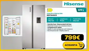 Euronics Hisense Frigorifero Side by Side RS677N4WCD offerta