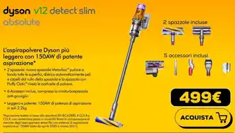 Euronics dyson v12 detect slim absolute offerta