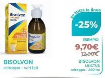 Linfa Farmacie BISOLVON sciroppo - vari tipi LINCTUS sciroppo - 250 ml offerta