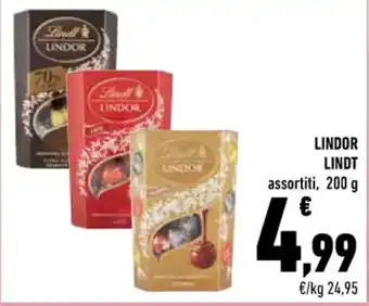 Conad LINDOR LINDT assortiti, 200 g offerta