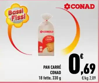 Conad PAN CARRÉ CONAD 18 fette, 330 g offerta